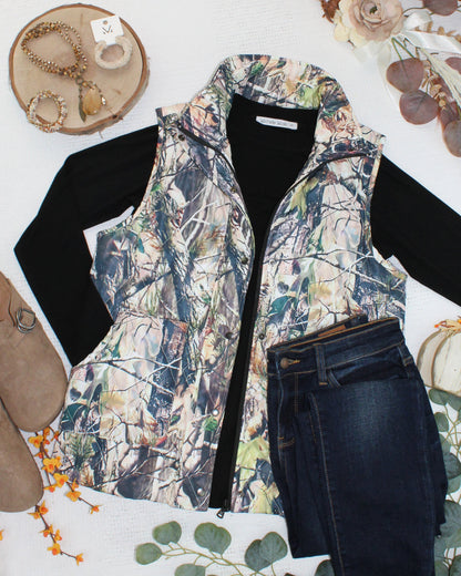IN STOCK Remy Zip Up Vest - Dark Camo FINAL SALE