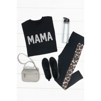 Stylish leopard print panel leggings for everyday wear