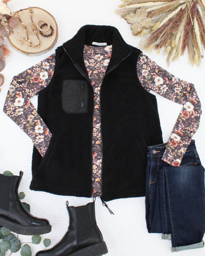 IN STOCK Sherpa Vest - Black