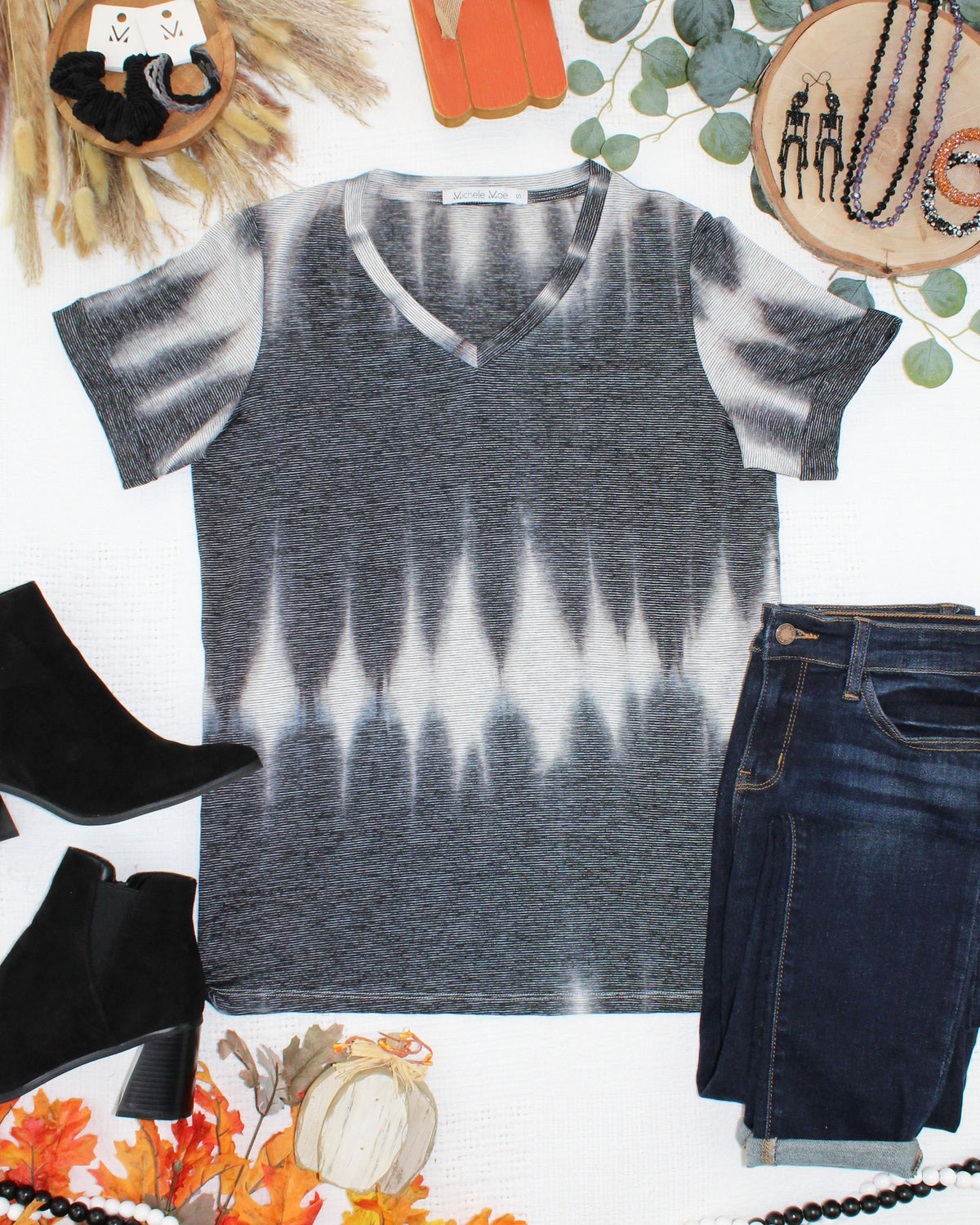 IN STOCK Sophie Top - Ombre Micro Stripes Midnight and White FINAL SALE
