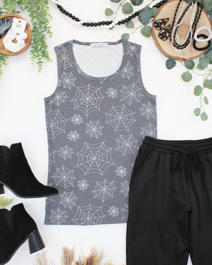 IN STOCK Ava Tank - Faded Black Webs FINAL SALE